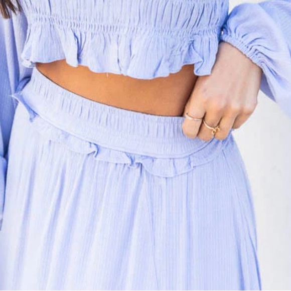 NWT - Imagine That Smocked Midi Side Slit Skirt - Picture 2 of 3